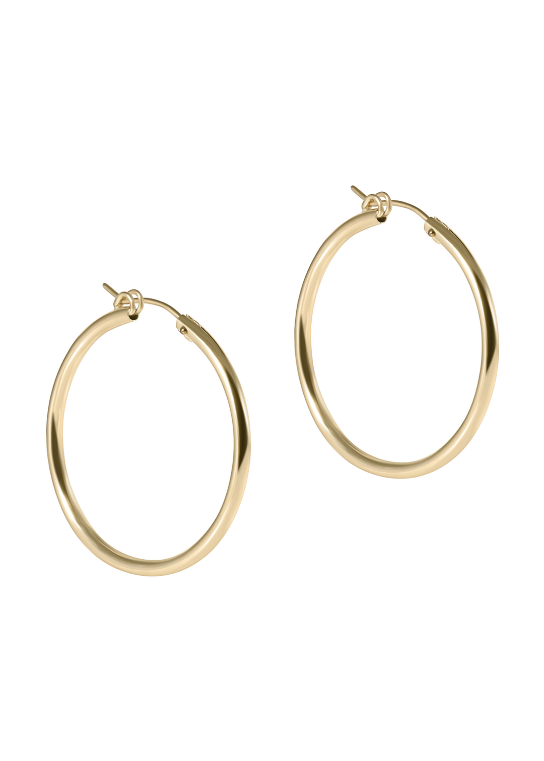 Round Gold 1.25" Hoop - Smooth