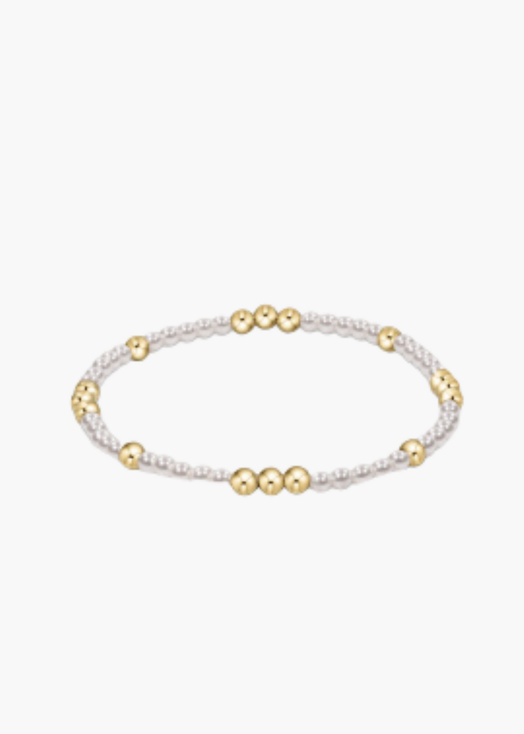 Worthy Pattern 3mm Bead Bracelet - Pearl