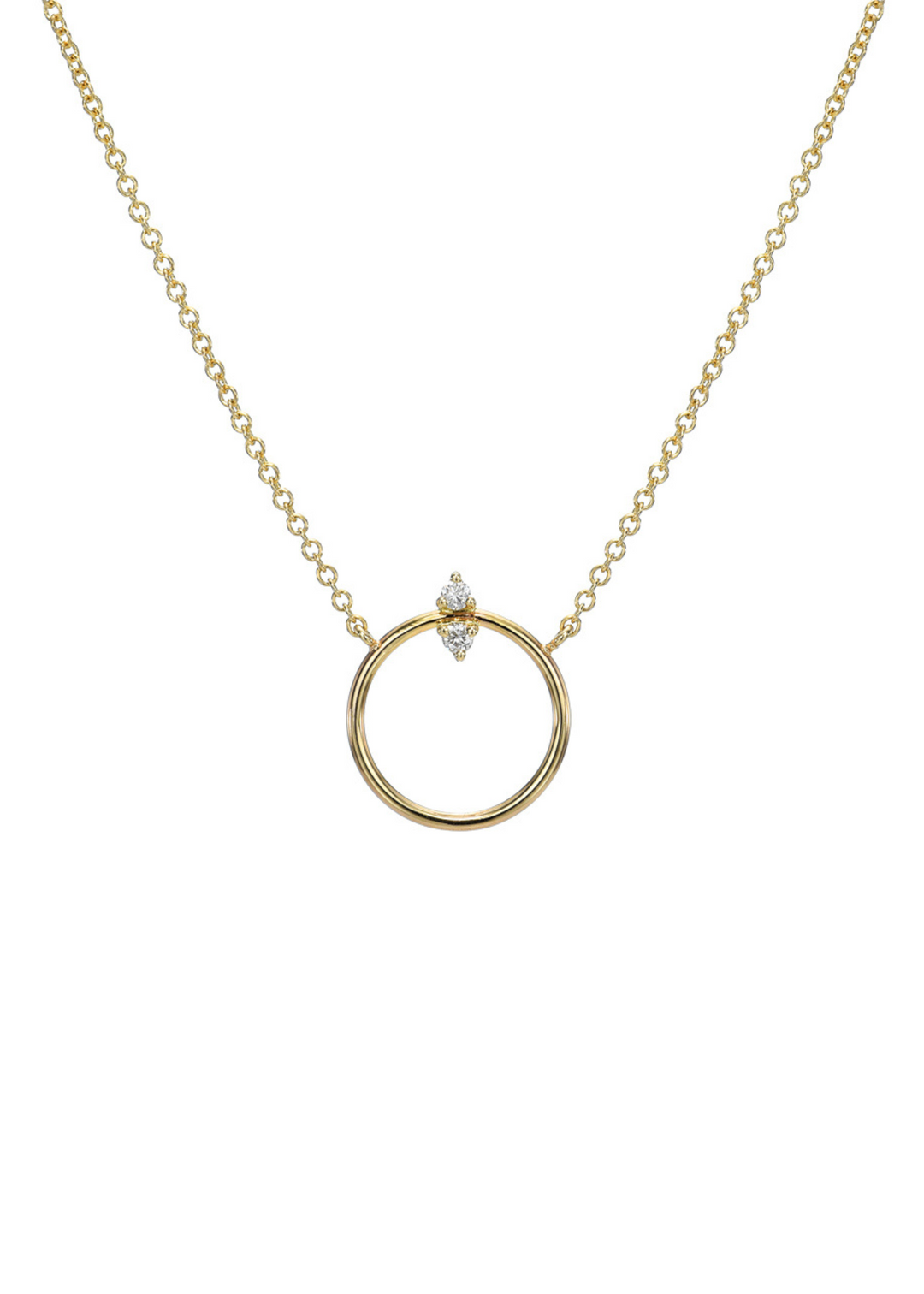Souli Double Diamond Circle Necklace