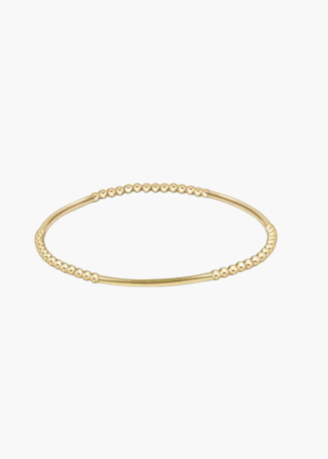 Bliss Bar Gold Pattern 2.5mm Bead Bracelet - Gold