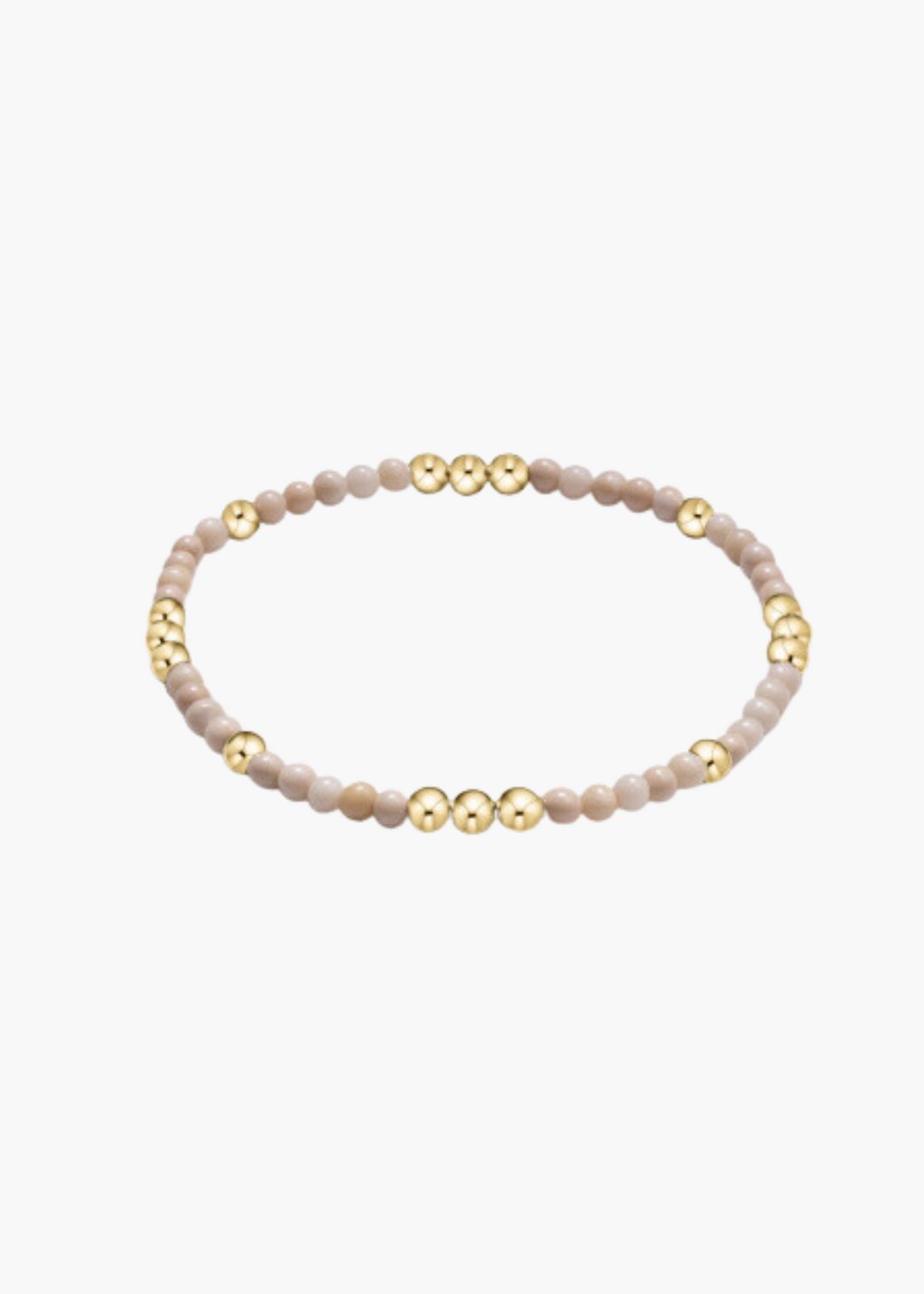 Worthy Pattern 3mm Bead Bracelet - Riverstone
