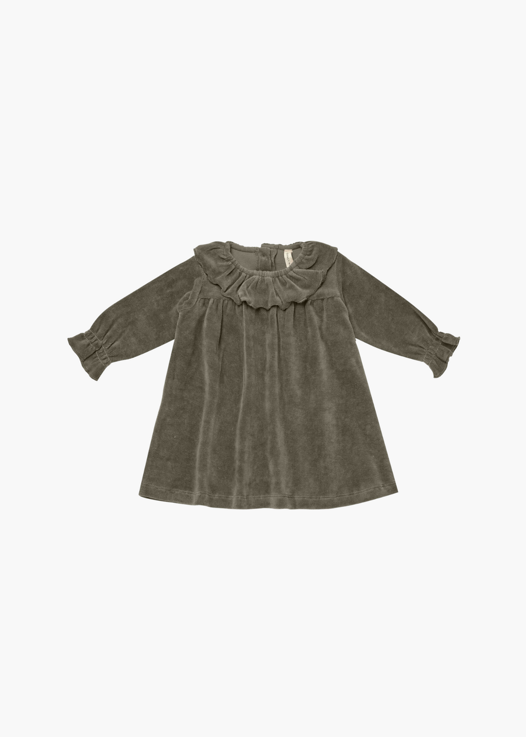 velour baby dress || forest