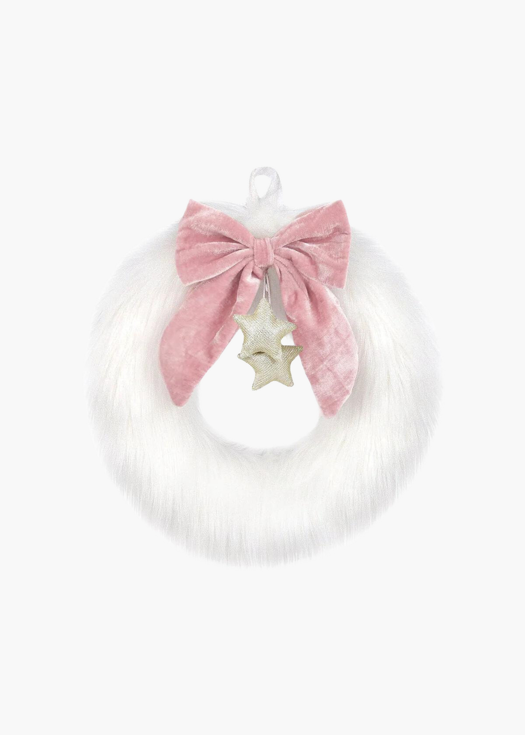 White Faux Fur Wreath