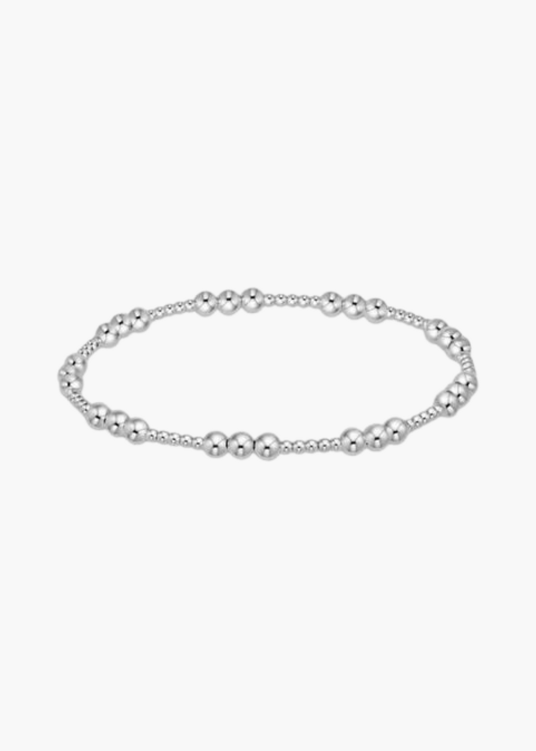 Classic Joy Pattern 4mm Bead Bracelet - Sterling