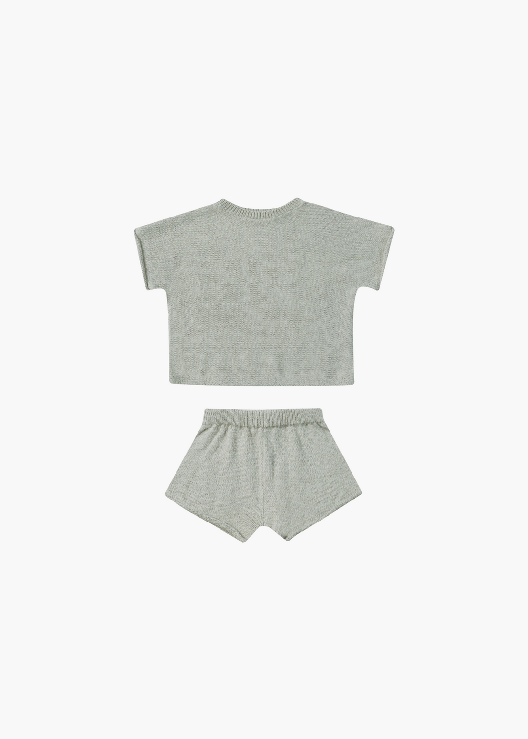 relaxed summer knit set || heathered sky