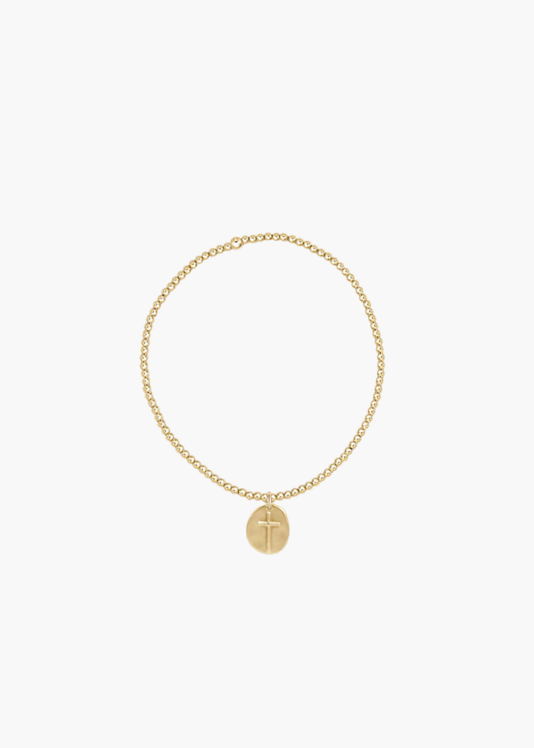 Classic Gold 2mm Bead Bracelet - Inspire Small Gold Charm
