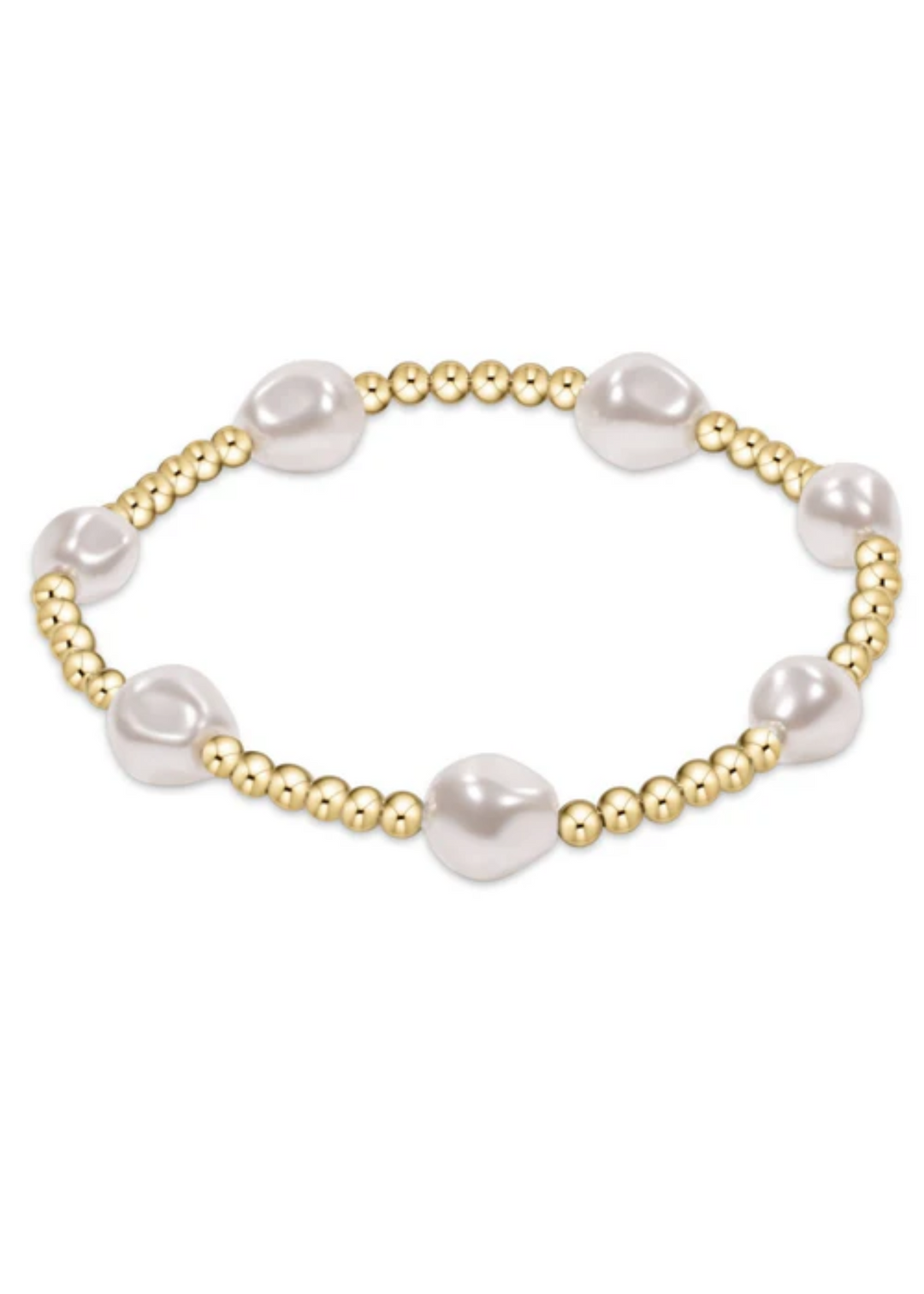Enewton Extends - Admire Gold 3mm Bead Bracelet - Pearl