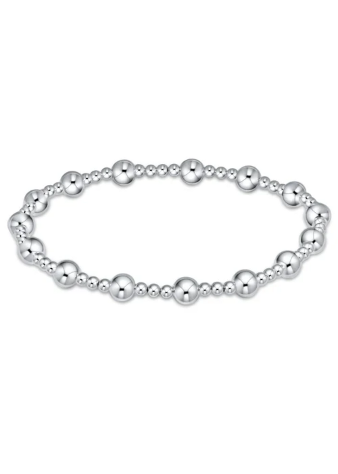 Classic Sincerity Pattern 5mm Bead Bracelet - Sterling