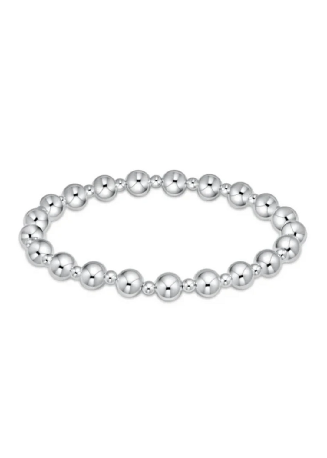 Classic Grateful Pattern 6mm Bead Bracelet - Sterling