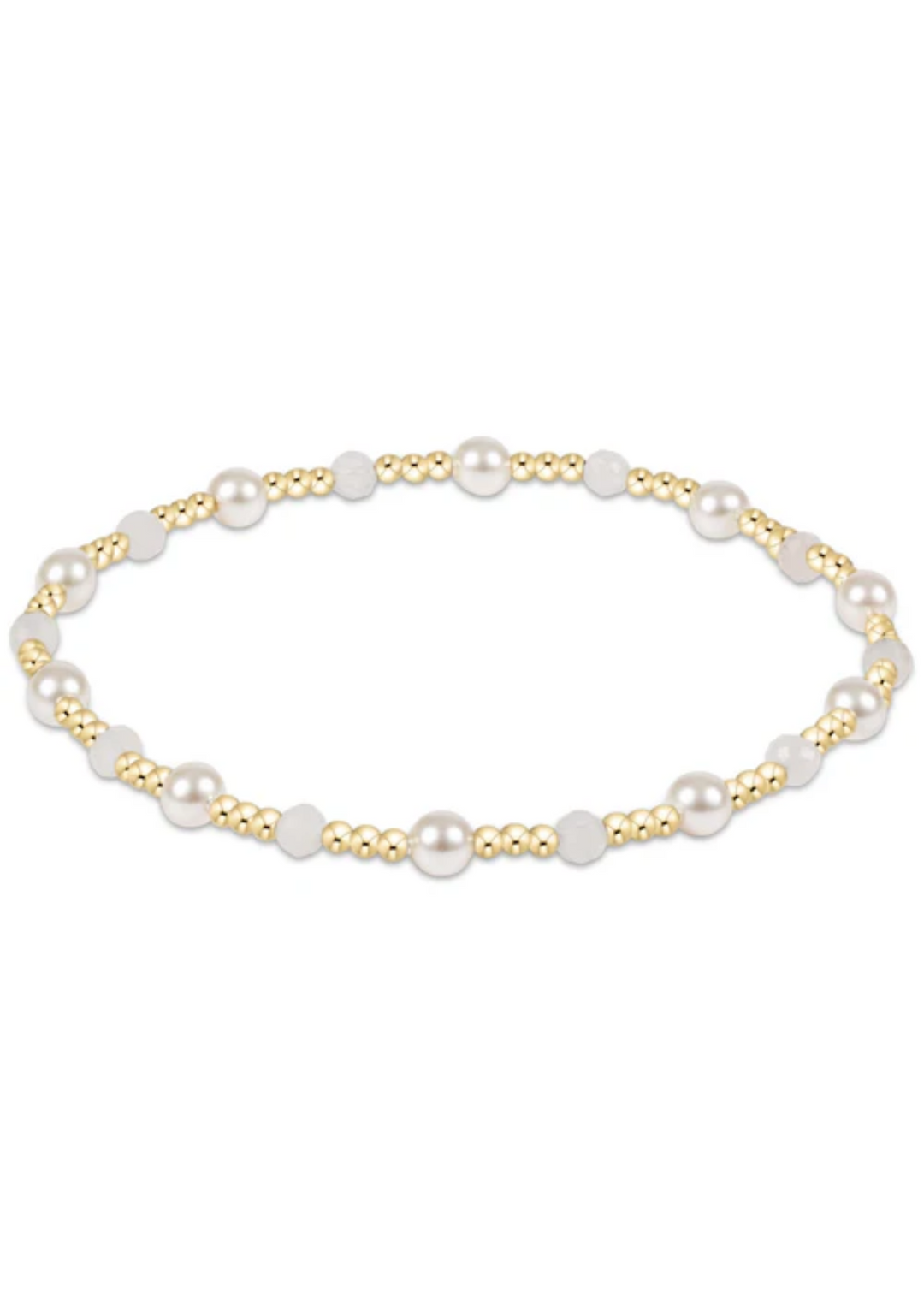Pearl Sincerity Pattern 4mm Bead Bracelet - Moonstone