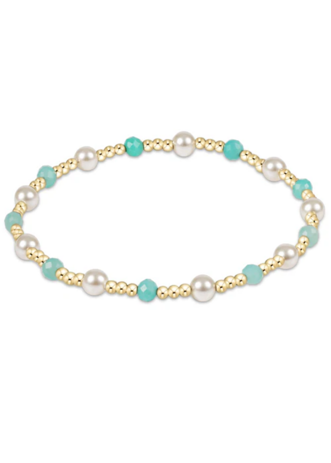 Pearl Sincerity Pattern 4mm Bead Bracelet - Amazonite