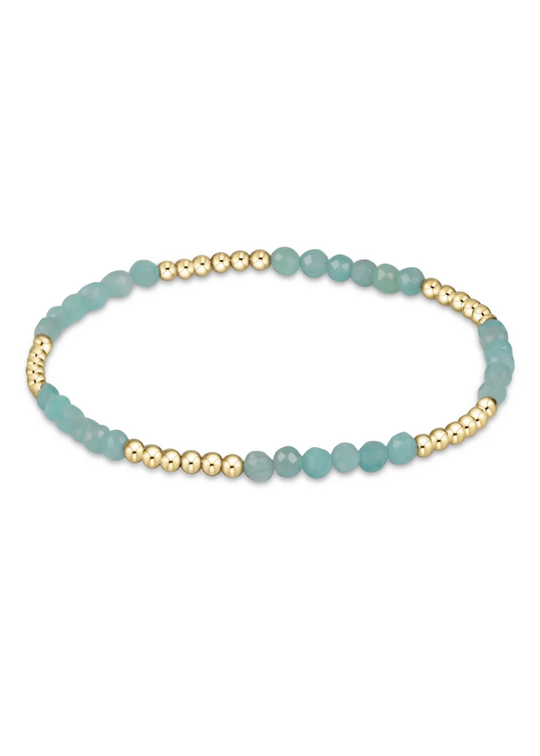 Blissful Pattern 2.5mm Bead Bracelet - Amazonite