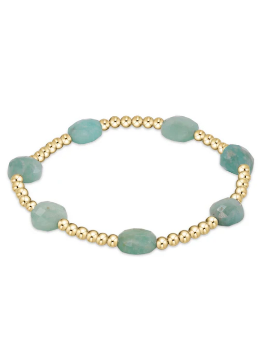 Admire Gold 3mm Bead Bracelet - Amazonite