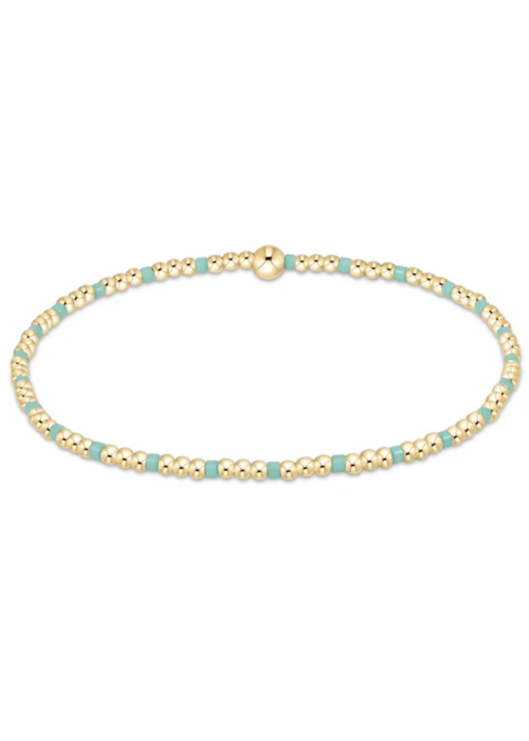 egirl Hope Sincerity Pattern 2mm Bead Bracelet - Mint