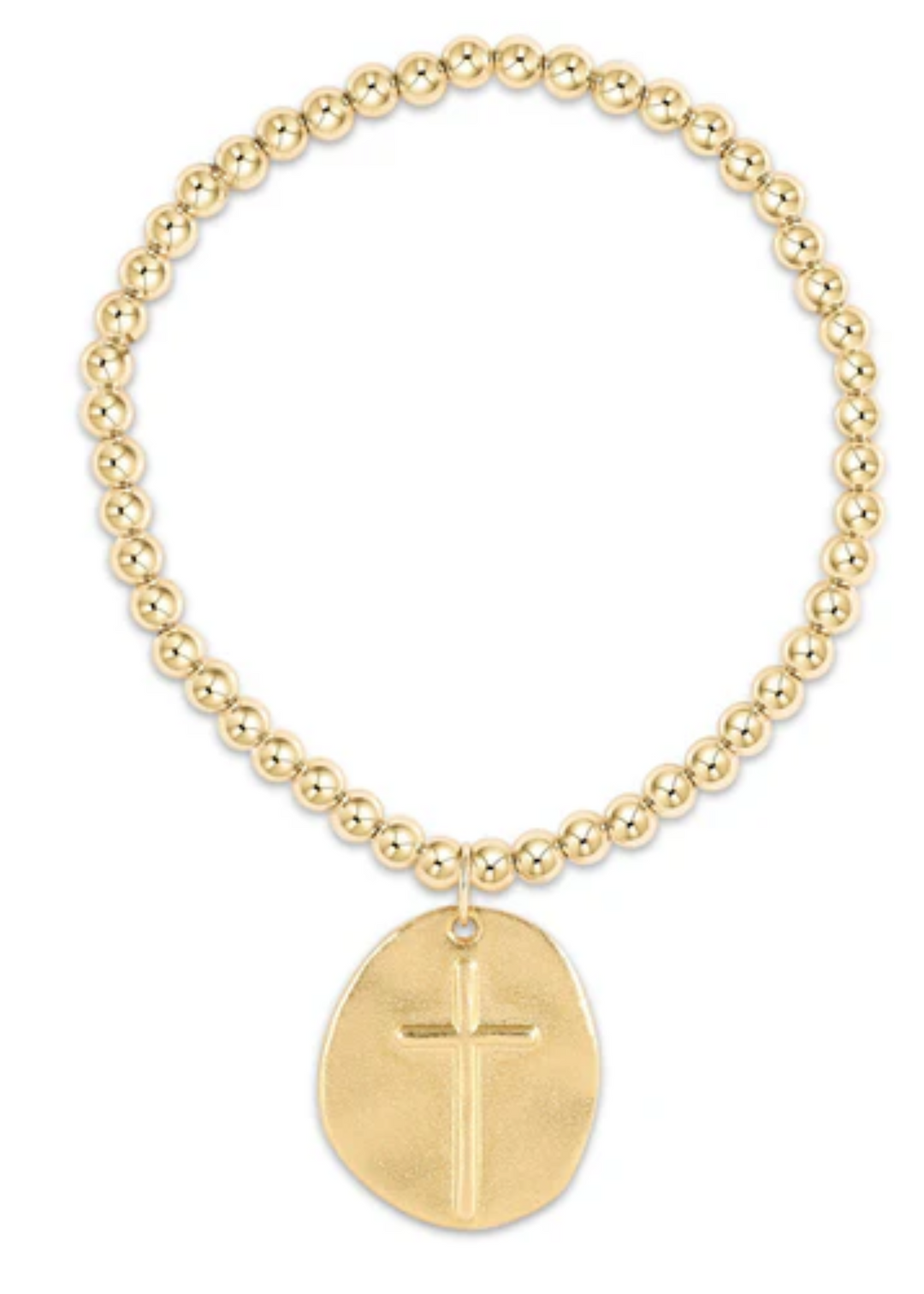 Extends - Classic Gold 4mm Bead Bracelet - Inspire Gold Charm