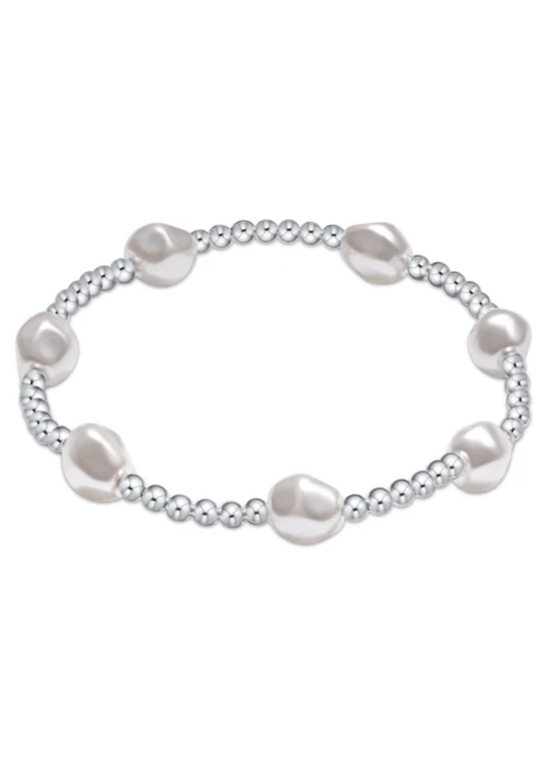 Admire Sterling 3mm Bead Bracelet- Pearl