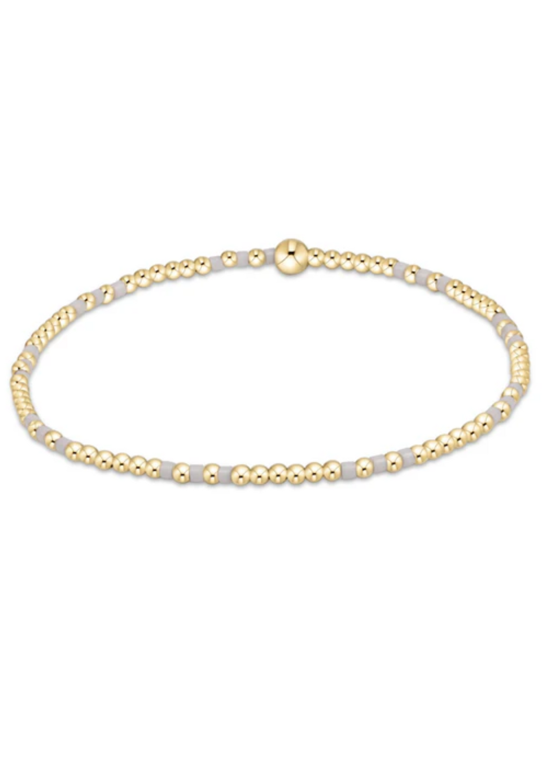 Hope Joy Pattern 2mm Bead Bracelet- White