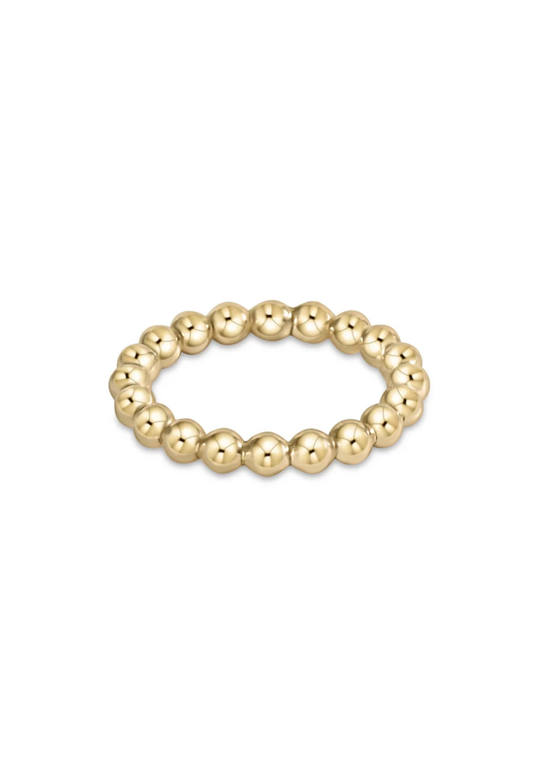 Classic Gold 3mm Bead Ring - Size 8