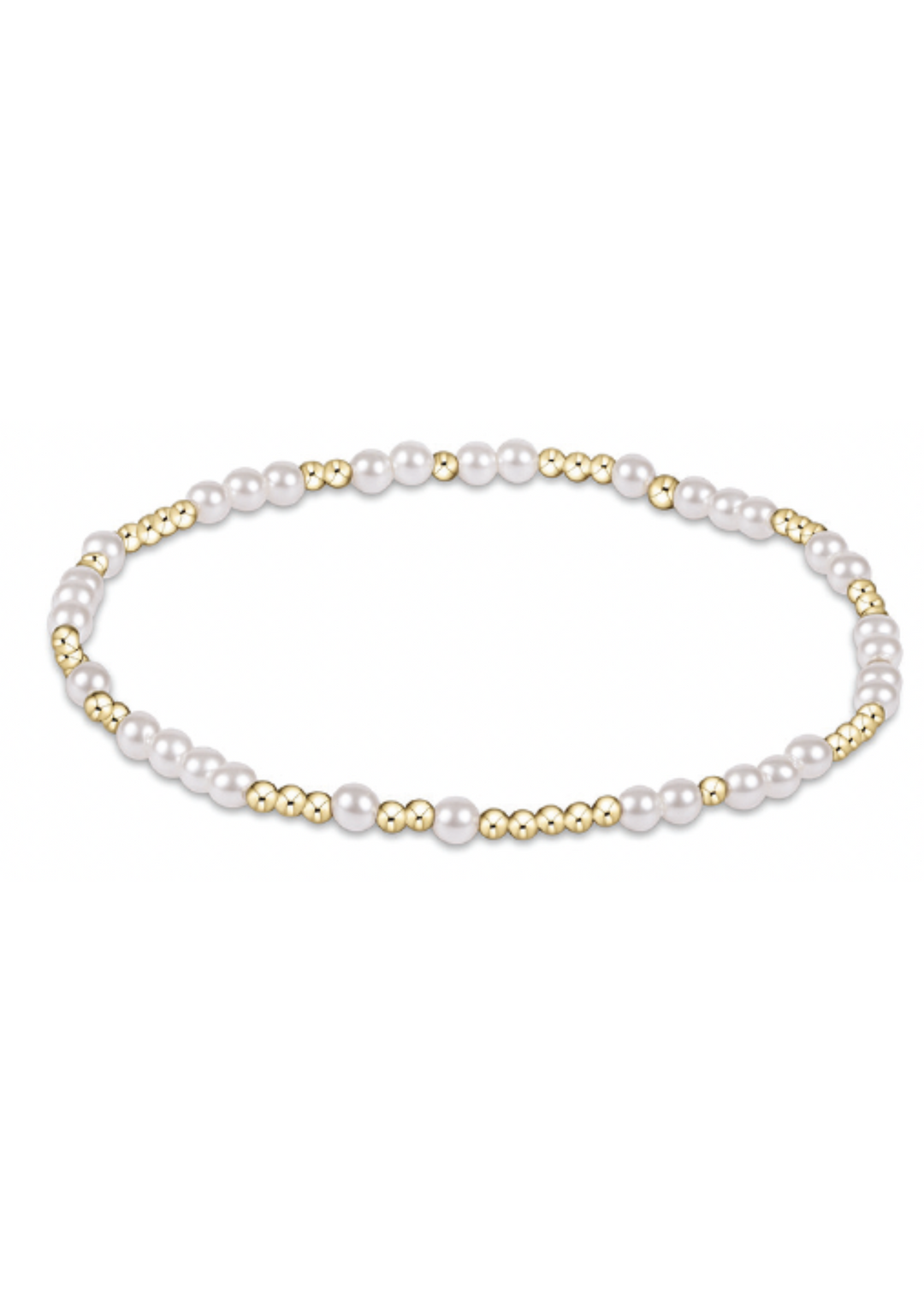 Hope Unwritten 3mm Bead Bracelet - Pearl