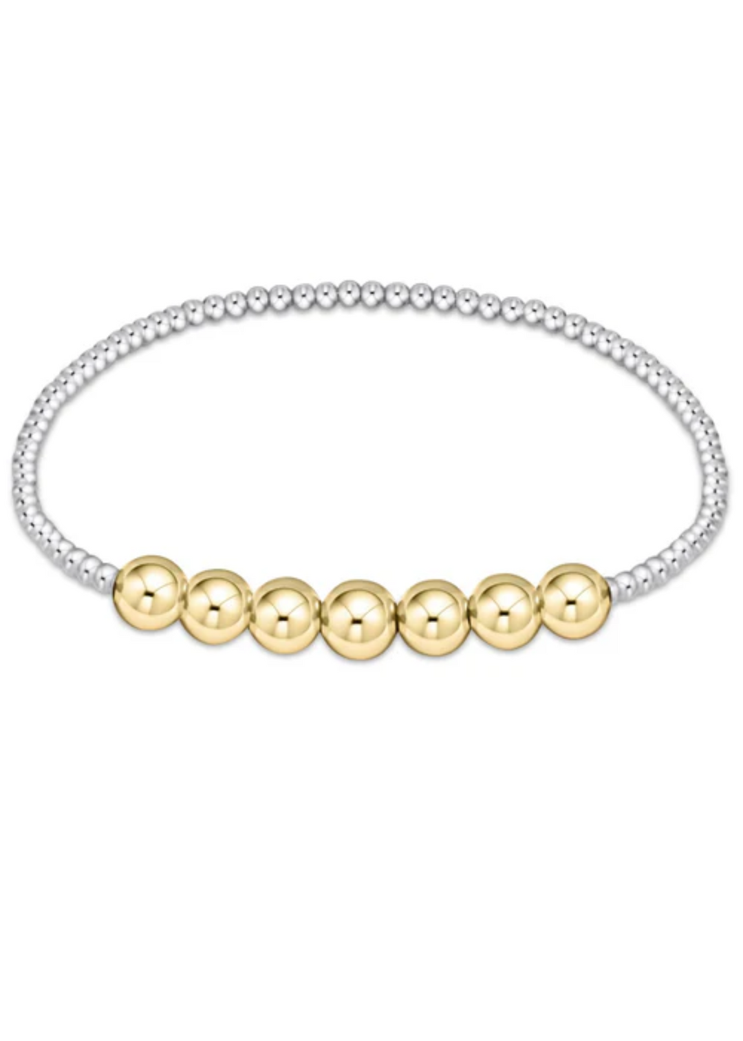 Classic Beaded Bliss 3mm Bead Bracelet - Mixed Metal