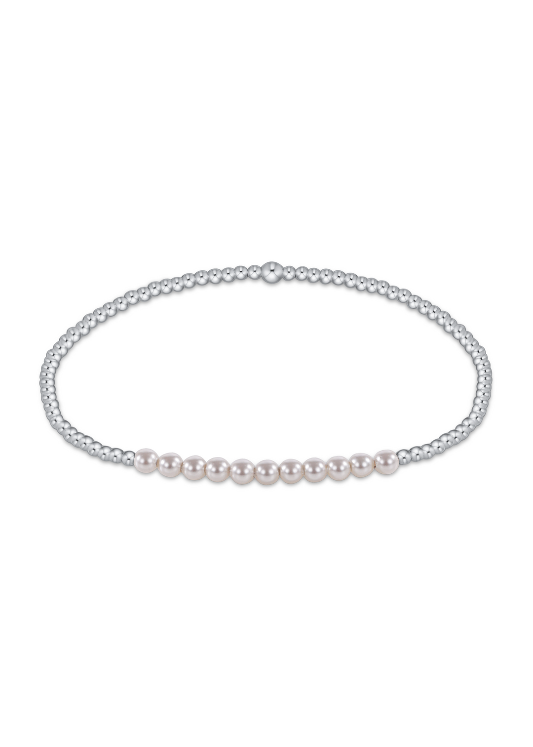 Sterling Bliss 2mm Bead Bracelet - Pearl