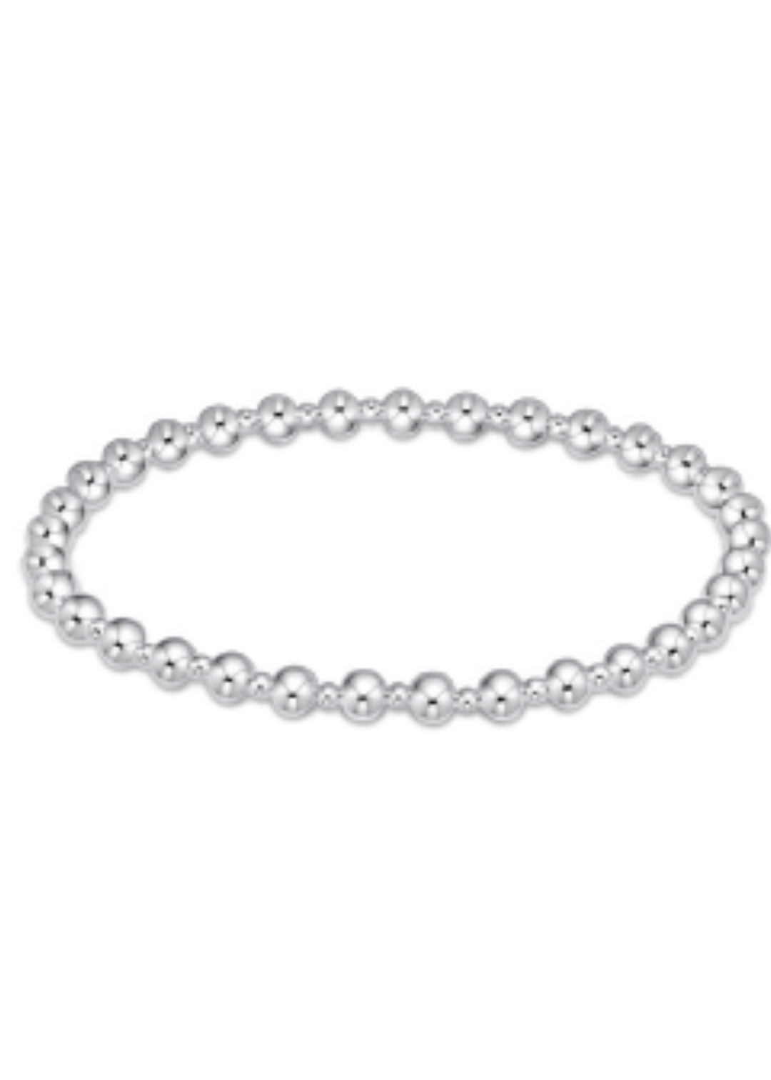 Classic Grateful Pattern 4mm Bead Bracelet - Sterling