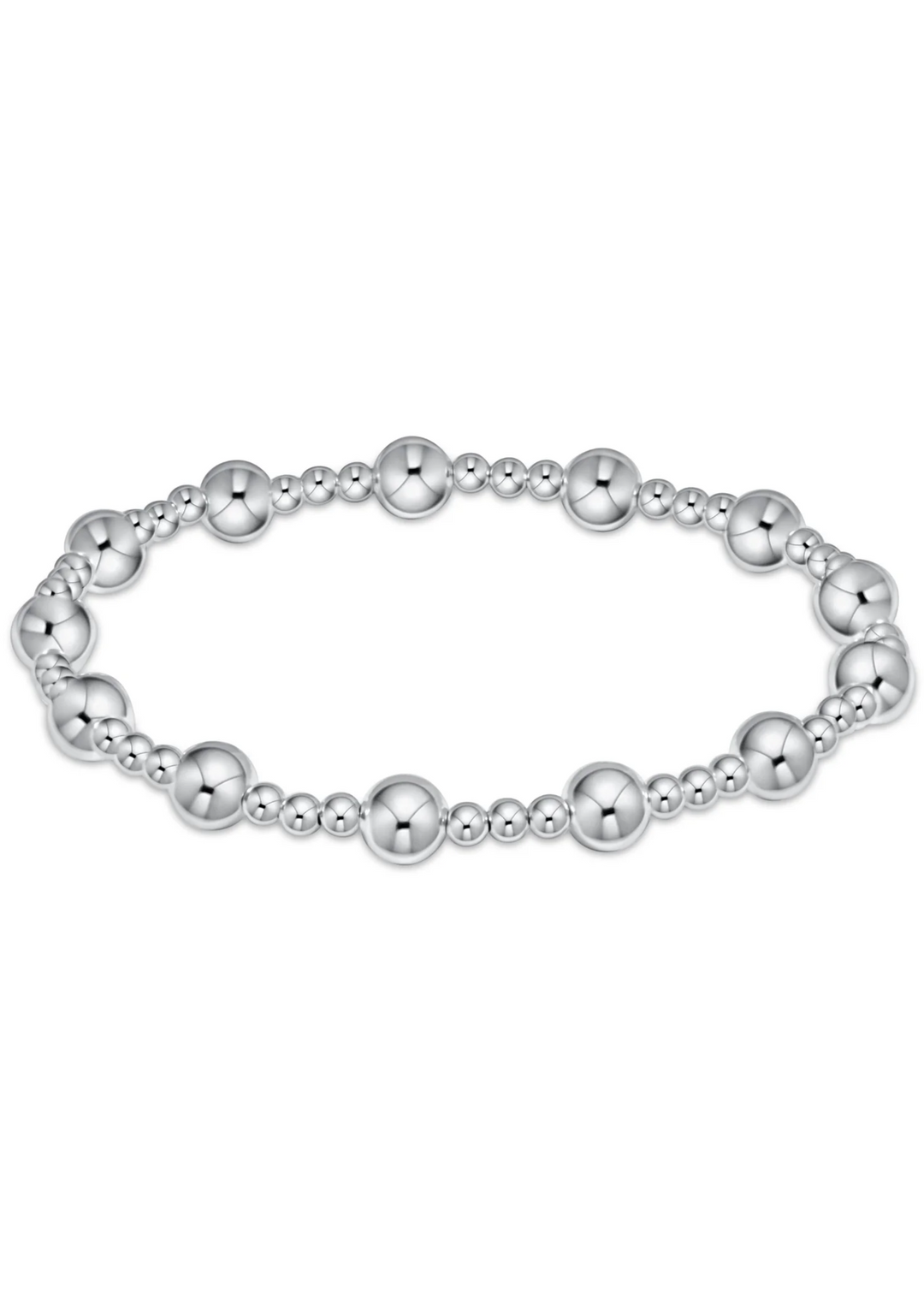 Classic Sincerity Pattern 6mm Bead Bracelet - Sterling
