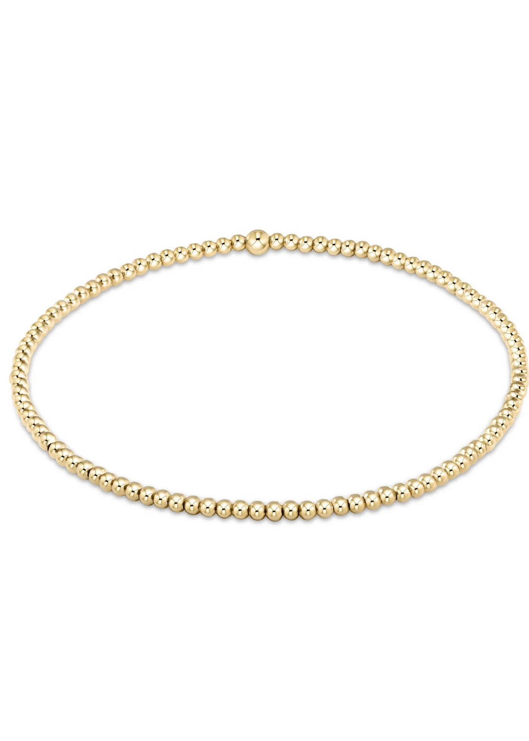 Classic Gold 2mm Bead Bracelet
