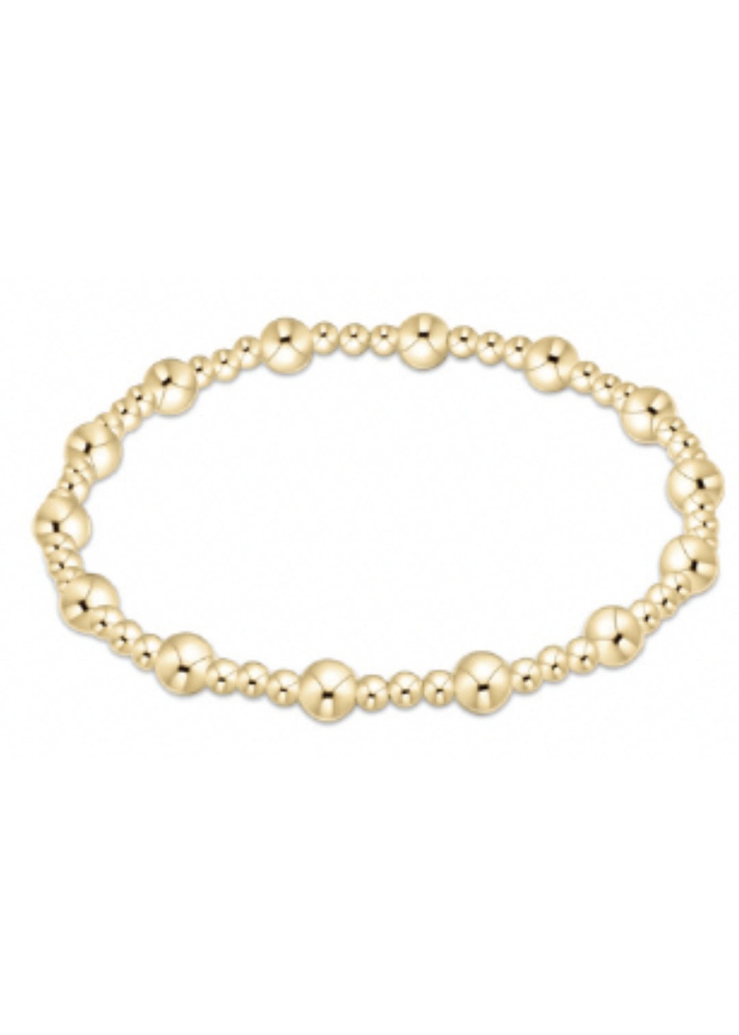 Classic Sincerity Pattern 5mm Bead Bracelet - Gold