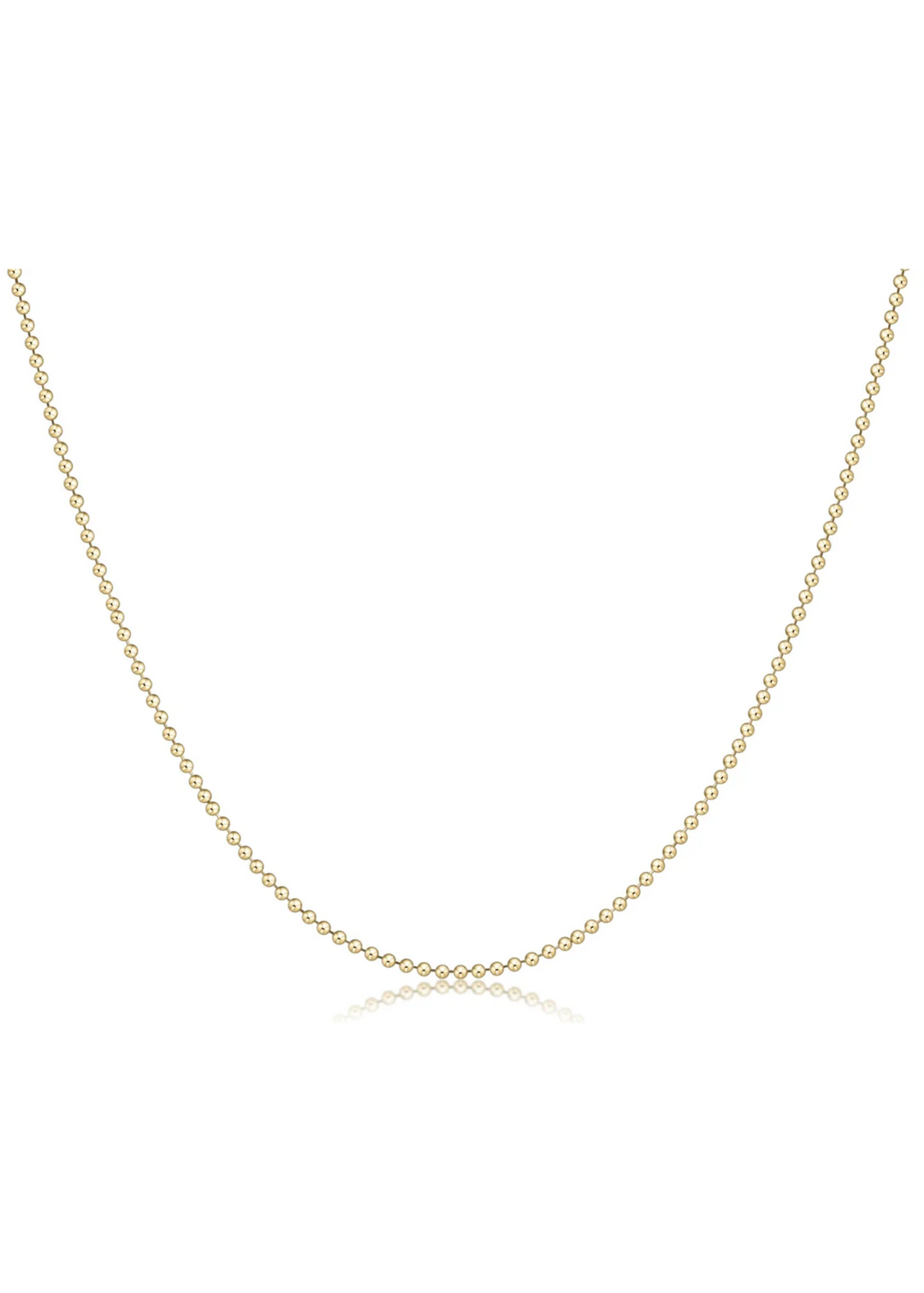 15" Choker Classic Beaded Chain - Gold