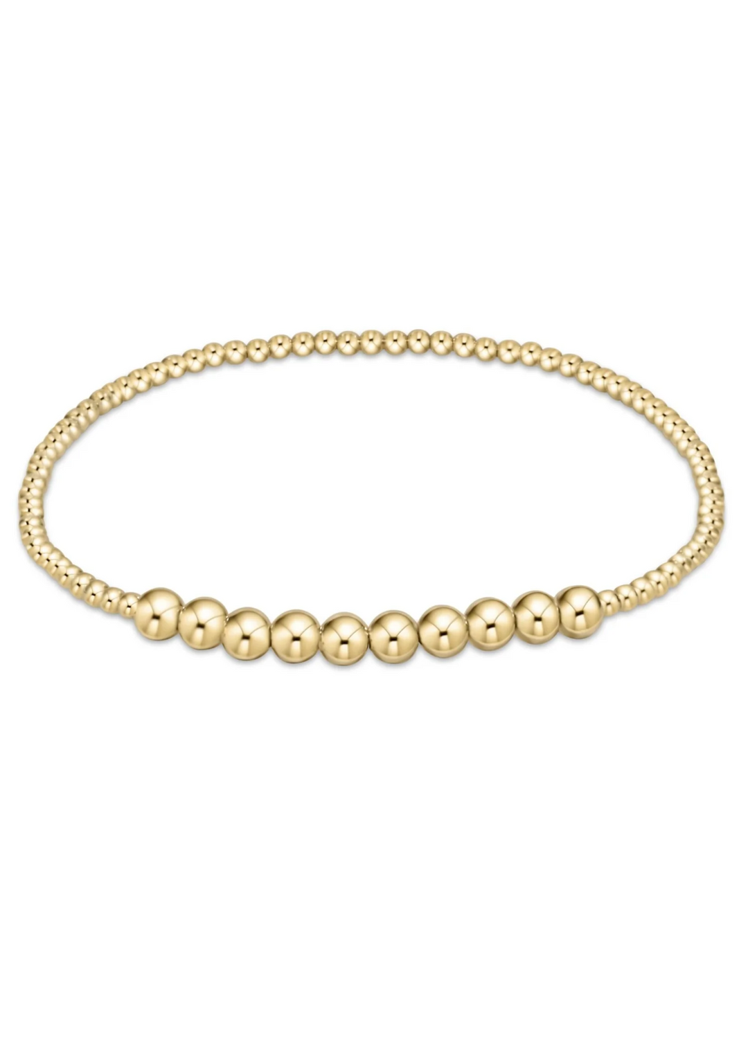 Classic Gold Beaded Bliss 2mm Bead Bracelet - 4mm Gold