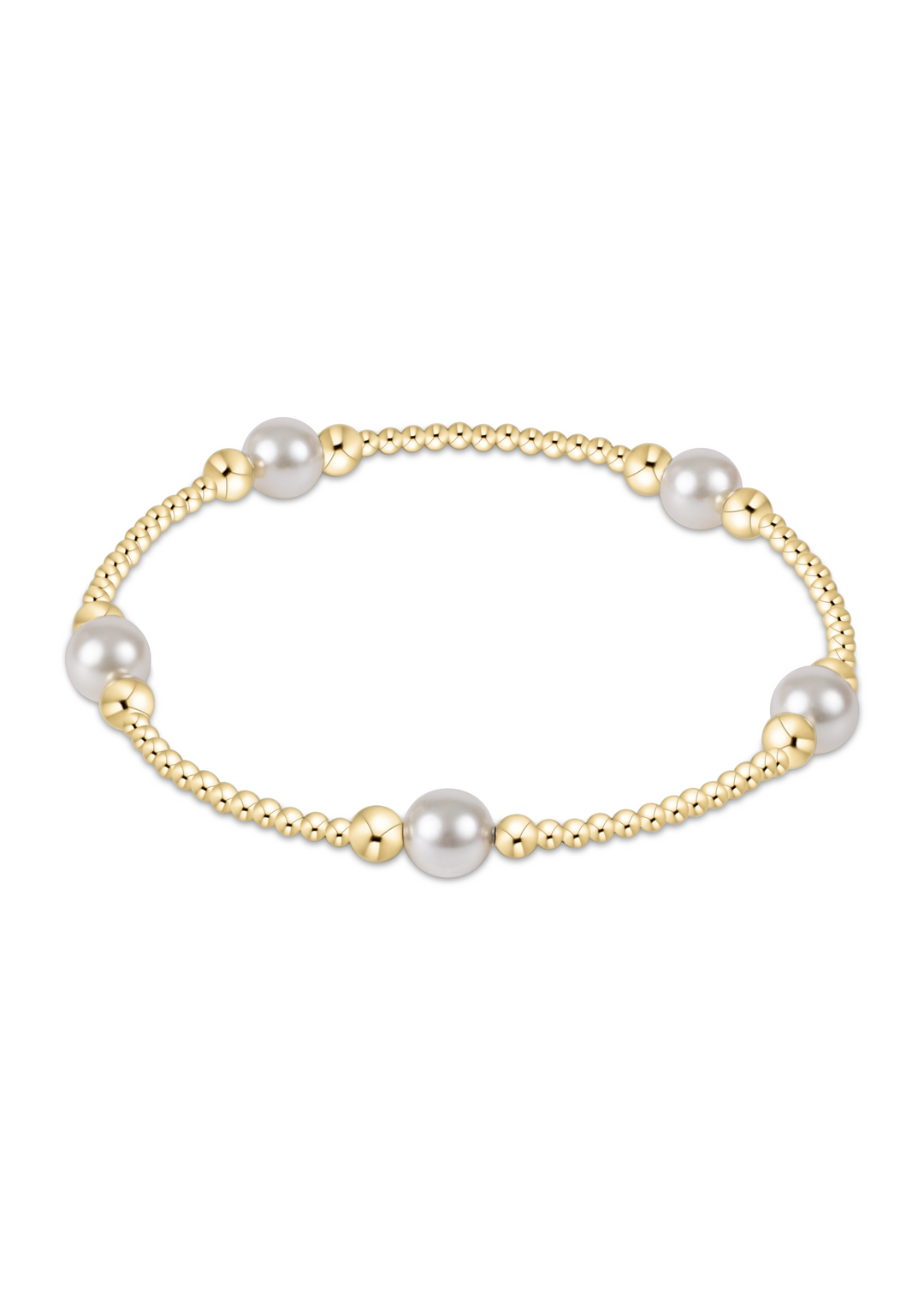 Purpose Pearl 6mm Bead Bracelet - Gold