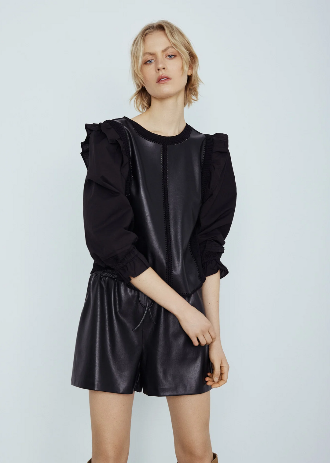 Agath Leather Top