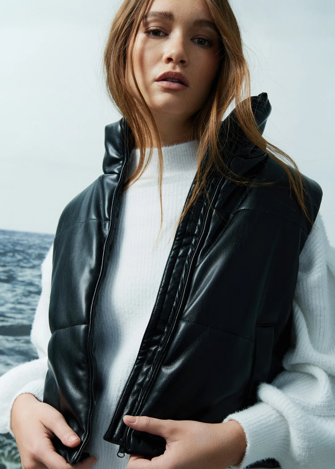 Clyde Faux Leather Vest - FINAL SALE
