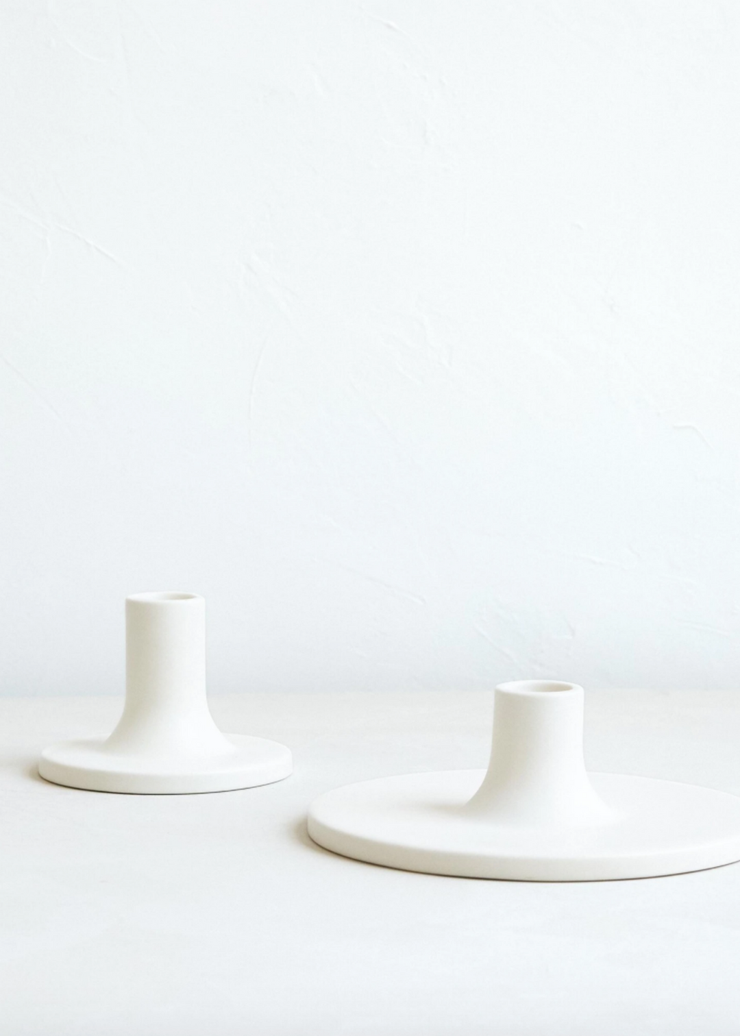 Ceramic Taper Holder - Matte White