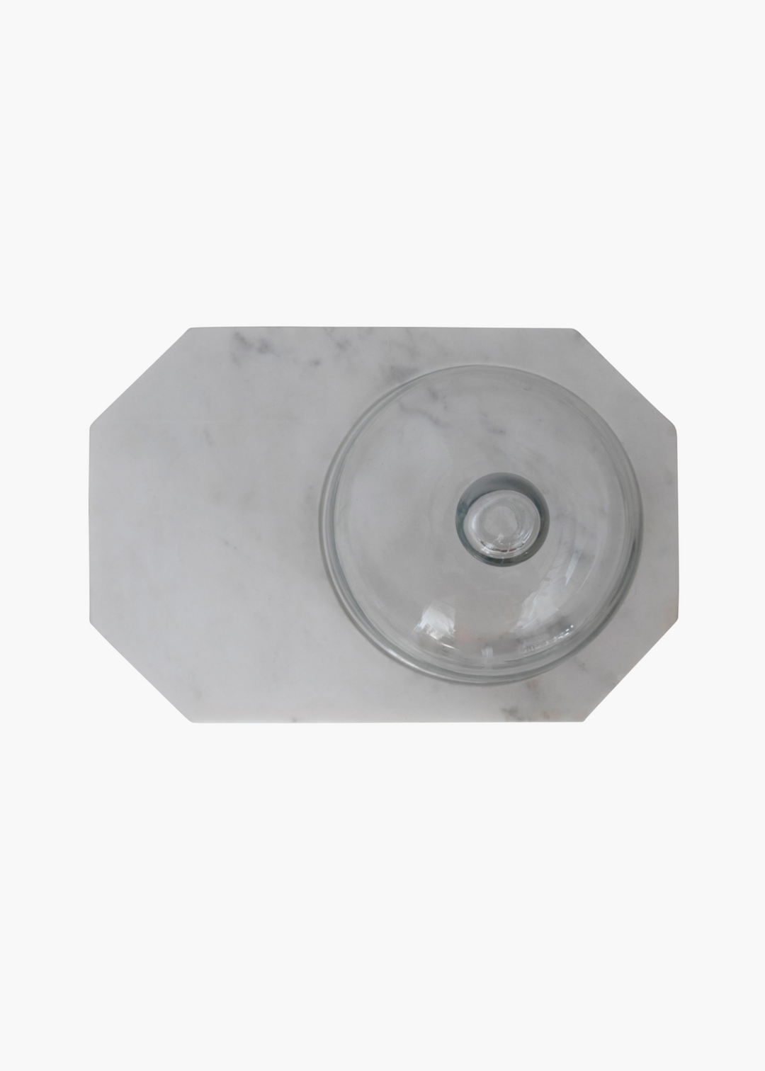 Marble Tray w/ Glass Cloche