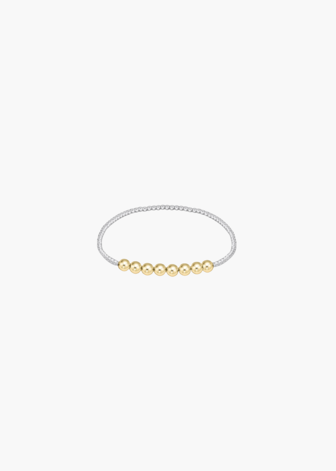 Classic Beaded Bliss 3mm Bead Bracelet - Mixed Metal