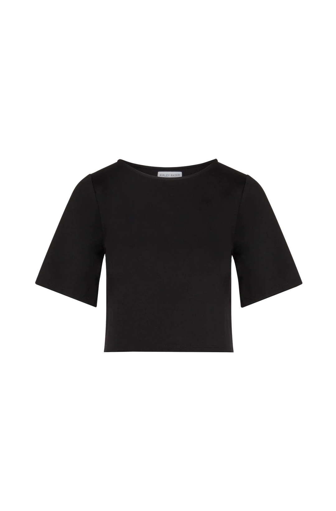 Black Ponte Knit Short Sleeve