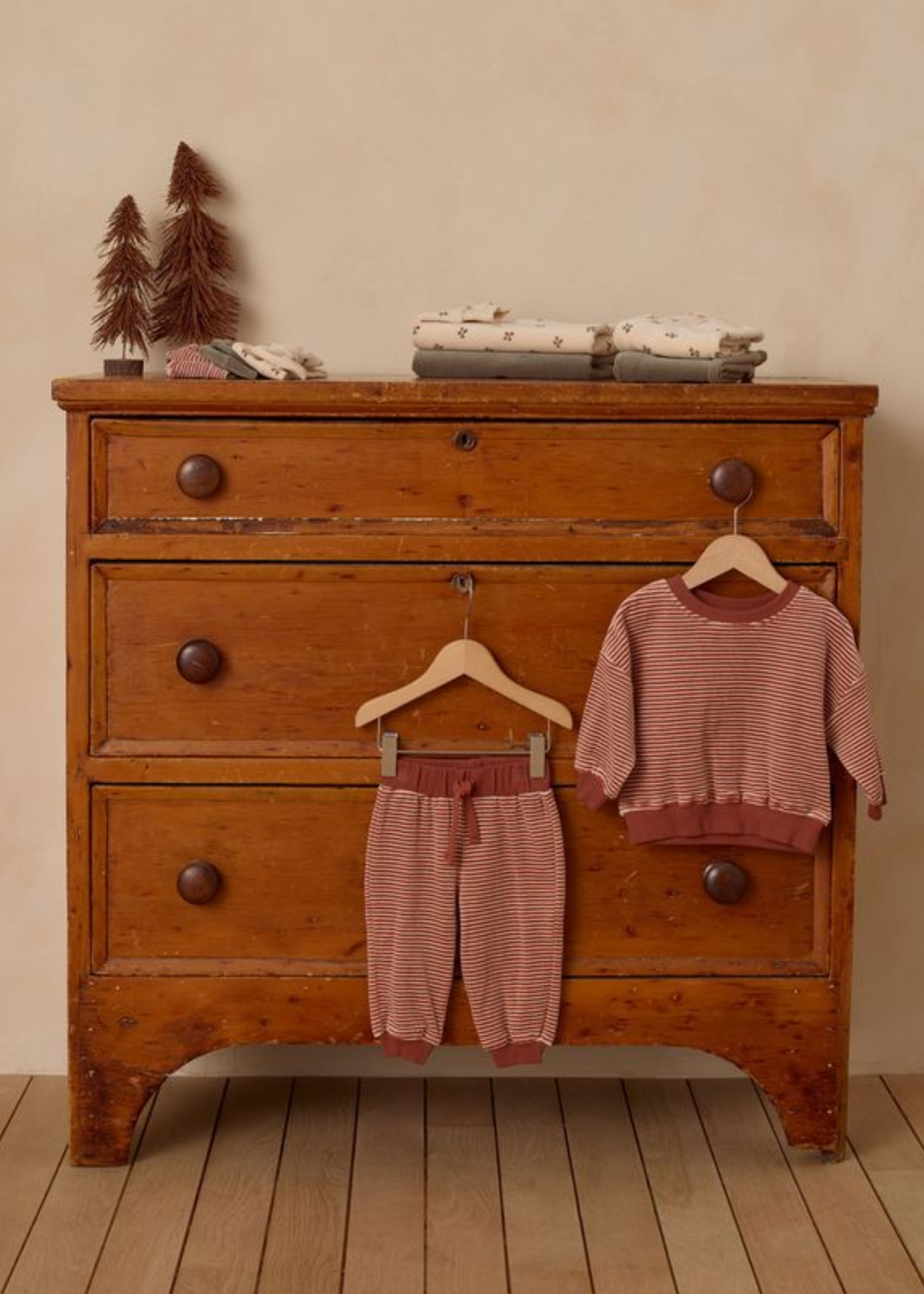 Velour Relaxed Sweatshirt || Candy Stripe