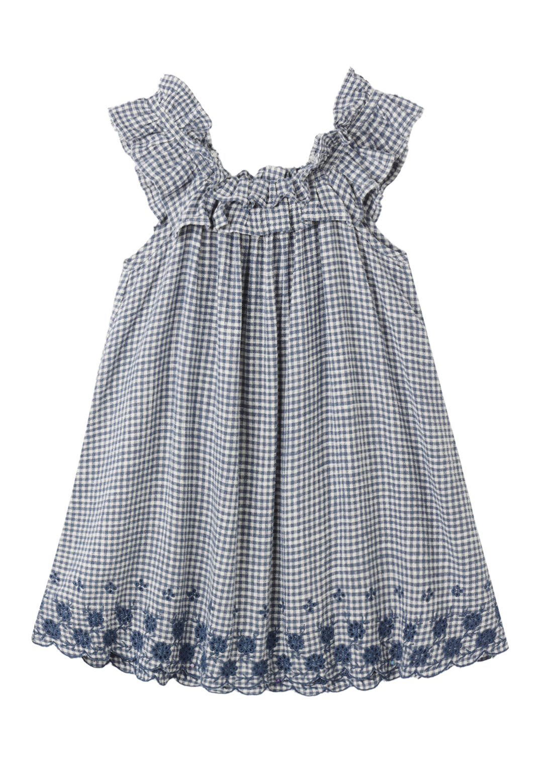 Lennon Dress || Marine Gingham - Macy Carlisle