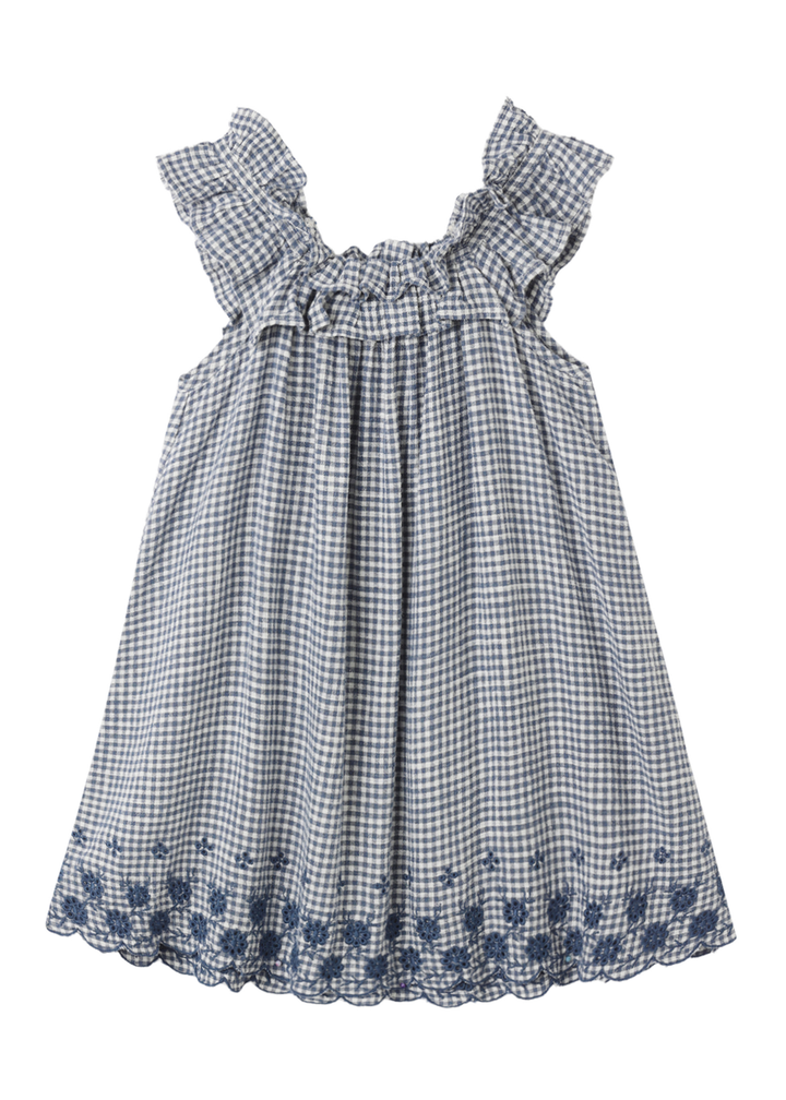 Lennon Dress || Marine Gingham - Macy Carlisle