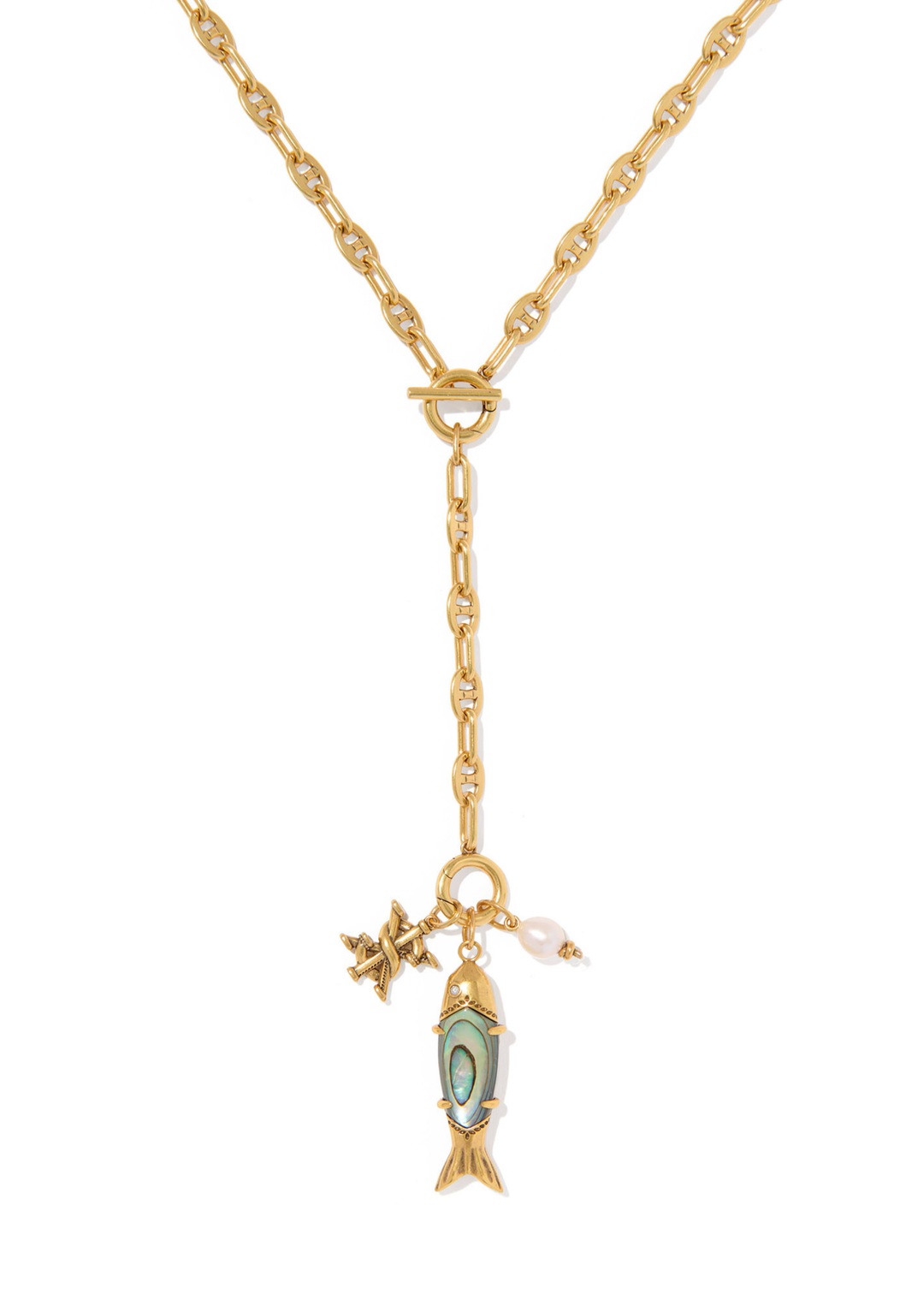 Parker Fish Long Charm Necklace