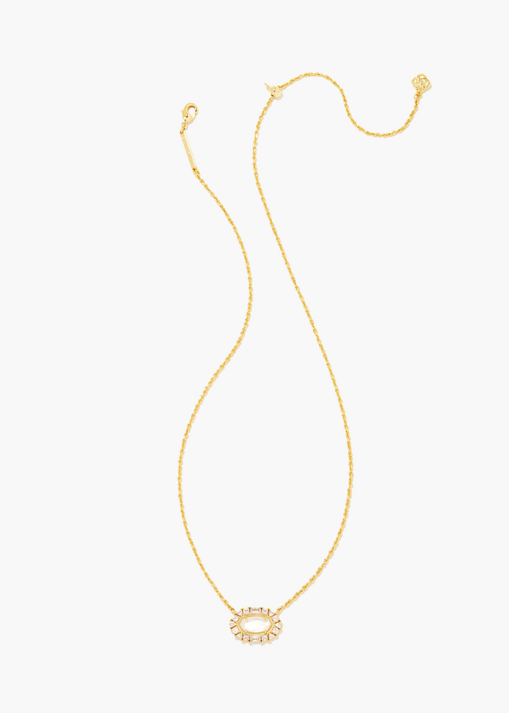 Elisa Crystal Frame Pendant Necklace