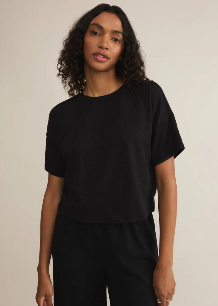 Sway Textured Slub Cropped Tee