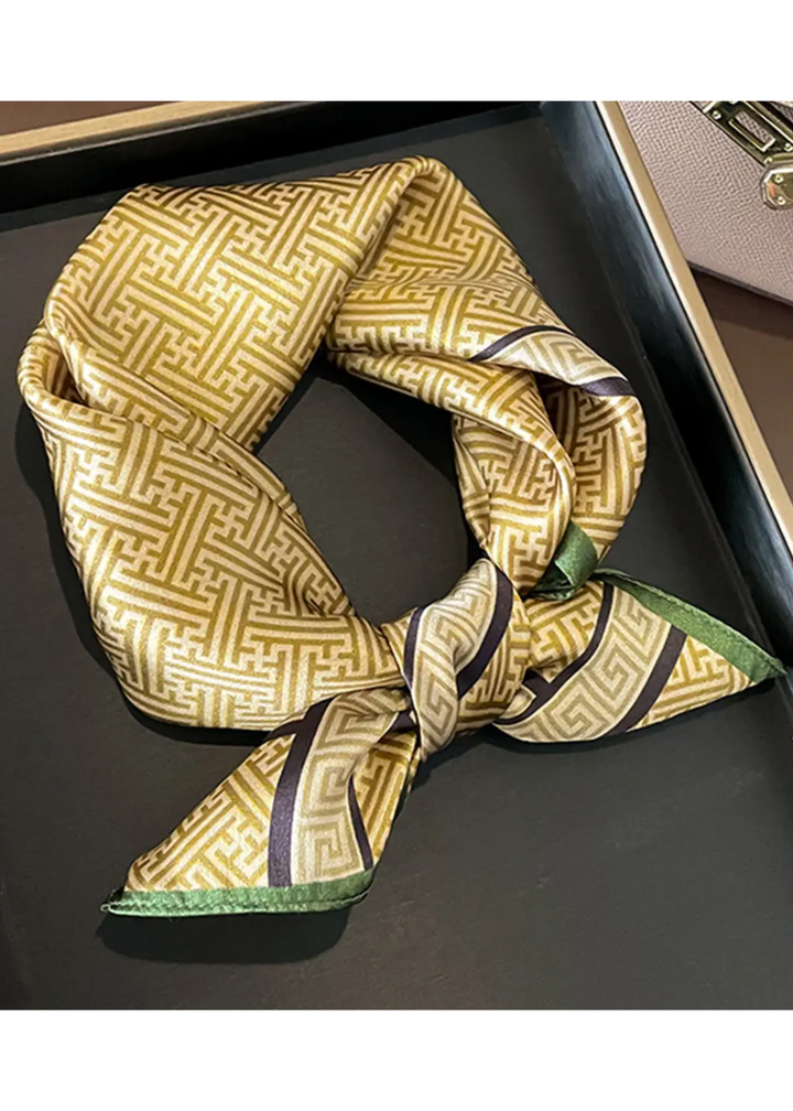 Ginger Maze Silk Scarf