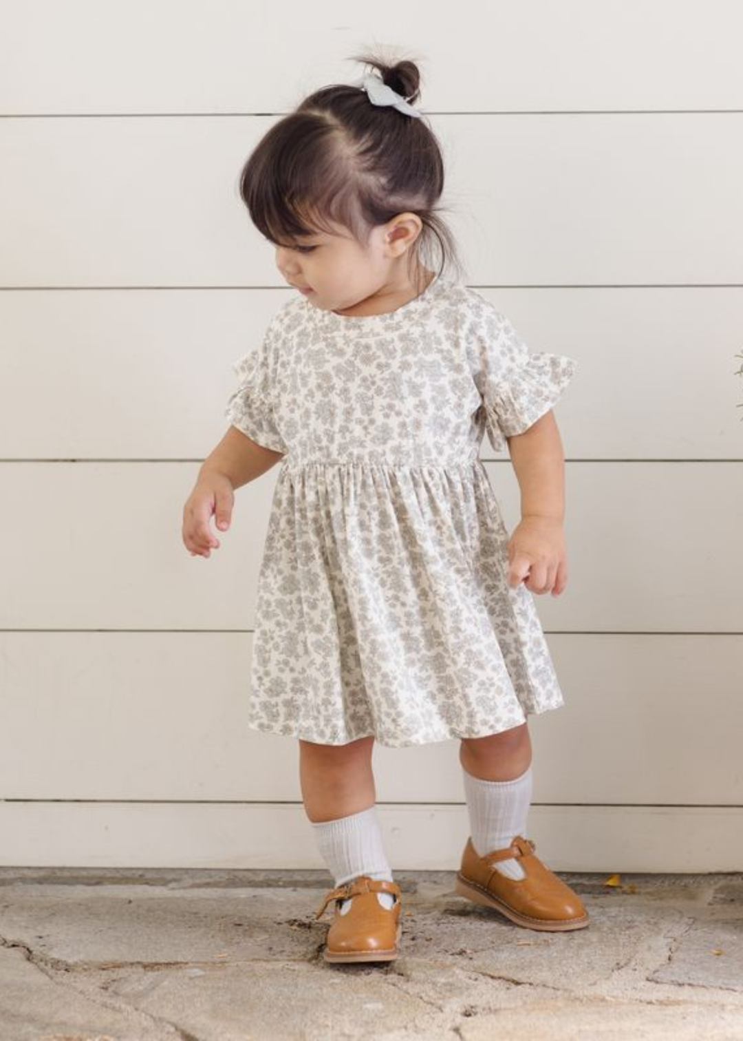 Bamboo Babydoll Dress || Blue Floral