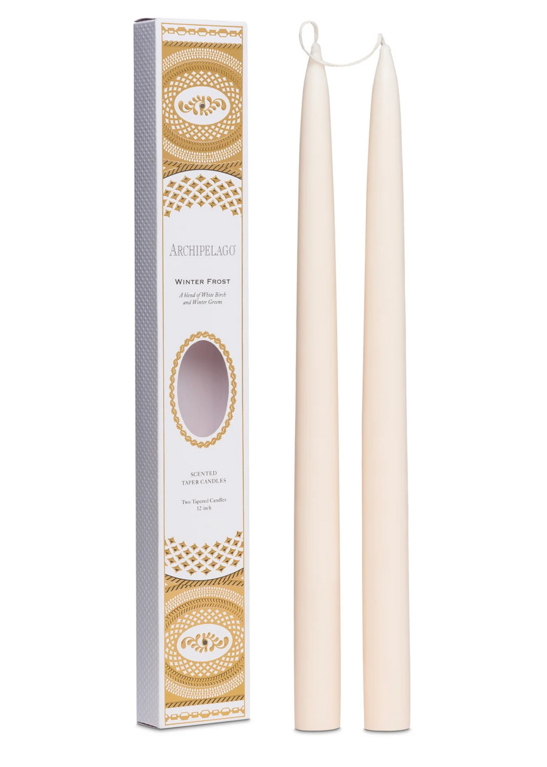 Winter Frost Tapered Candle Set