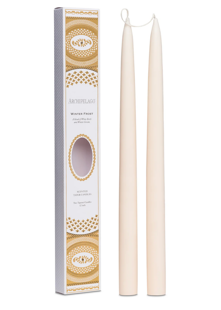 Winter Frost Tapered Candle Set