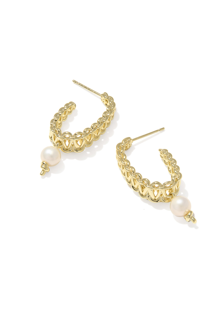Gabriella Pearl Hoop Earrings