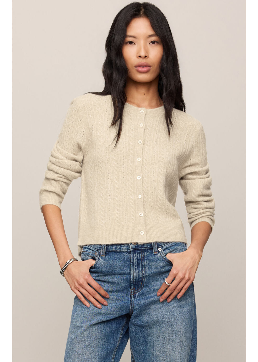 Medina Pointelle Cardigan
